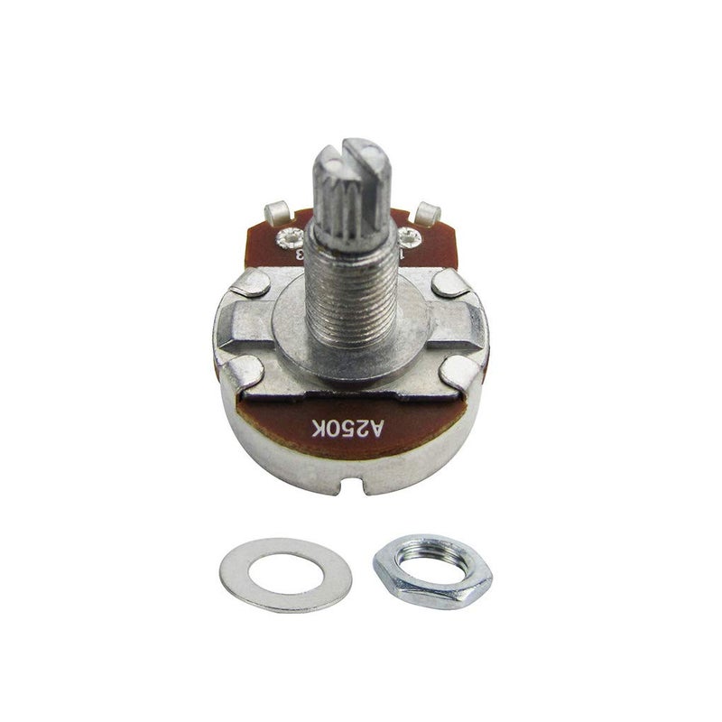 FLEOR 4pcs Full Size Guitar Volume Pot 18mm Shaft Audio Taper Potentiometer A250K - Image 2